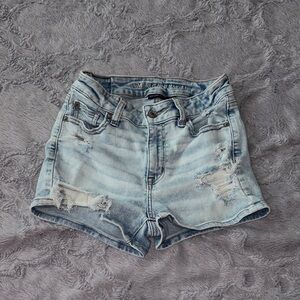 American Eagle Outfitters Women's Faded Blue Jean Shorts